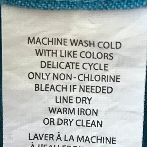 Perry Ellis 100% Linen Shirt Men 5XLT Blue Button Up Short Sleeve Collared 17524 - Picture 10 of 11